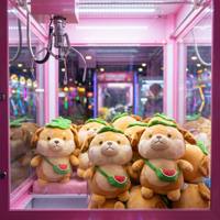 Jouets en peluche en gros à prix abordable pour machines à griffes, animaux en peluche, mini-grues, pendentifs de sac à dos, tailles variées en vrac