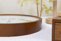 Jam Dinding Modern 3D Angka Kayu Bingkai Kayu Desain Baru Quartz Senyap