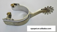 Éperons d'équitation occidentaux de haute qualité Horshi, toucher doux, dynamiques, en acier inoxydable, éperons sculptés, éperons d'équitation en laiton allemand incrustés