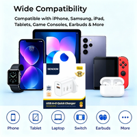 Pengisi Daya Dinding 20W PD QC3.0 Output Ganda Colokan UK Tipe-C USB-C Pengisian Cepat untuk Ponsel Tablet YG39
