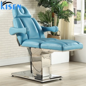 KISEN Luxury Cosmetic Beauty Salon Furniture Massage Treatment Table Facial Spa Recliner Electric Curved Lash Beauty <b>Bed</b> - Product Image 5