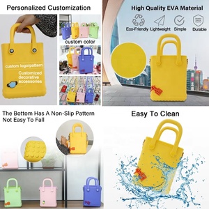 New Fashion Small Eva Foam Beach Tote Bag <b>Waterproof</b> <b>Silicon</b> Rubber Handbag for Girls for Summer Living Room Use - Product Image 2