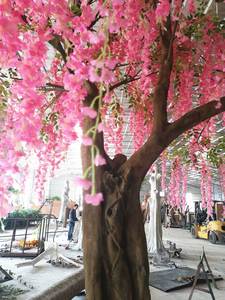 Bán Buôn Trong Nhà 4M Trang Trí Nội Thất Trần Cây Hoa Cây Nhân Tạo Wisteria Blossom Cây Cho Đám Cưới Tường - Product Image 4