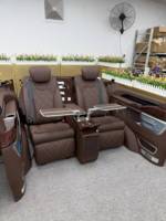 Siège Aero Premium VIP METRIS en PU de Luxe, Conversion Quatre Places, Ventilation, Chauffage, Réfrigérateur Intégré, Tablette Style Avion, Exécutif