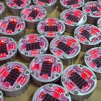 Reflector de Carretera LED Solar Impermeable IP68, Reflectores de Pavimento LED, Ojos de Gato, Reflector Solar para Carretera