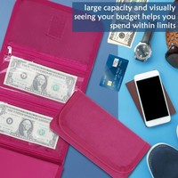 Organizer dompet perjalanan kecil 6 kantong beritbudgeting kantong uang penganggaran untuk tagihan uang dompet amplop uang ujung kupon koin penerima