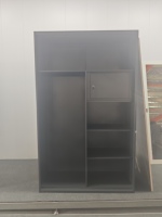 Armoire de rangement de chambre à coucher moderne en acier personnalisable à 2 portes coulissantes, robuste et démontable, pour la maison