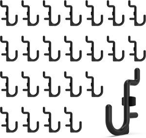OEM Black <b>Plastic</b> J-<b>Hooks</b> Slip <b>Hook</b> Type Pegboard Accessories General Industry Use - Product Image 1