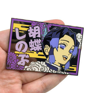 Pin de Solapa Rectangular de Aleación de Zinc con Diseño de Demon Slayer, Electrochapado y Pintado, de los 9 Pilares, para Mochila, Regalo Artesanal - Product Image 2