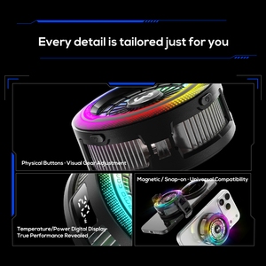 Ventilador Magnético RGB de Alta Potencia MEMO CX24 de 20W, Enfriador de Teléfono para Juegos con Modo de Temperatura AI - Product Image 5