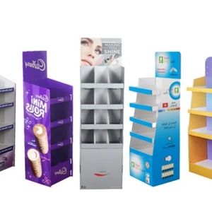 Custom Factory Logo <b>Display</b> <b>Rack</b> Corrugated Cardboard Floor Stand with PP Material Cutting Processing for Shop <b>Display</b> - Product Image 6