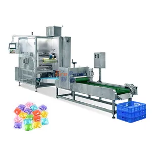 자동 수용성 PVA 필름 액체 세탁 세제 포드 충전 씰링 포장 기계