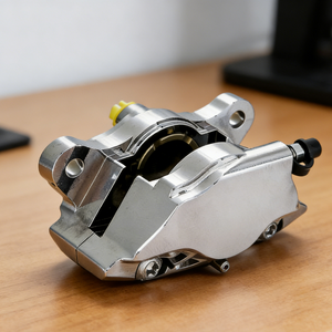 Étrier de frein universel pour moto - Approuvé IATF 16949, options en aluminium CNC de qualité supérieure et en acier inoxydable usiné par électroérosion pour roue avant - Product Image 1