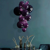 Lustre en verre haut de gamme en forme de grappe de raisin pour restaurant, escalier double hauteur, club, hôtel, maison d'hôtes