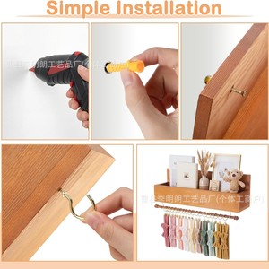 Wooden wall-mounted <b>baby</b> <b>headband</b> and toy display rack, hair tie storage rack, kitchen condiment and dishcloth organizer. - Product Image 4