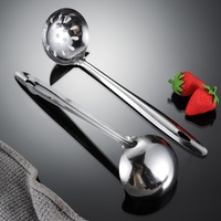 Cuillère à soupe en acier inoxydable avec manche clair; Cuillère à porridge; Ustensile de cuisine; Cuillère de restaurant communautaire; Cuillère