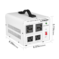 Transformador LVYUAN 2500W 2KVA monofásico 220V 110 V paso arriba y abajo transformador toroidal 220 a 110 convertidor de voltaje