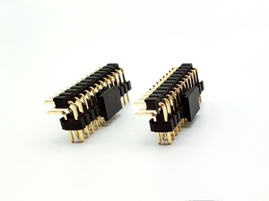 Connecteur de broches à pas de 2,54 mm, double rangée, angle droit, double plastique, 2*13P - Product Image 5