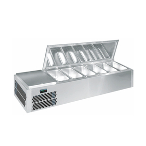 Réfrigérateur commercial à 2 portes pour la préparation de salades et bar à salades à pizza pour les cuisines de restaurant Réfrigérateur d'affichage de métro - Product Image 5