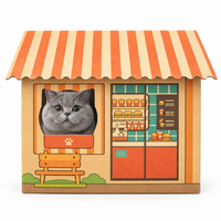 Lit pour chat type grotte, vente en gros, fabricant de canapés pour chat en carton ondulé, maison pour chat, griffoir, matériau épais et respirant