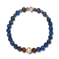 Bracelet extensible naturel en quartz fraise, fait main, élastique, pierres précieuses de guérison, bracelet de yoga, anti-stress, cadeau pour femme