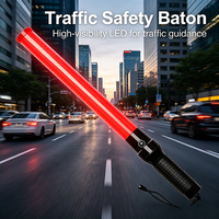 Bâton de signalisation routière LED rechargeable de 54 cm, portable, pour le contrôle du trafic et la sécurité routière