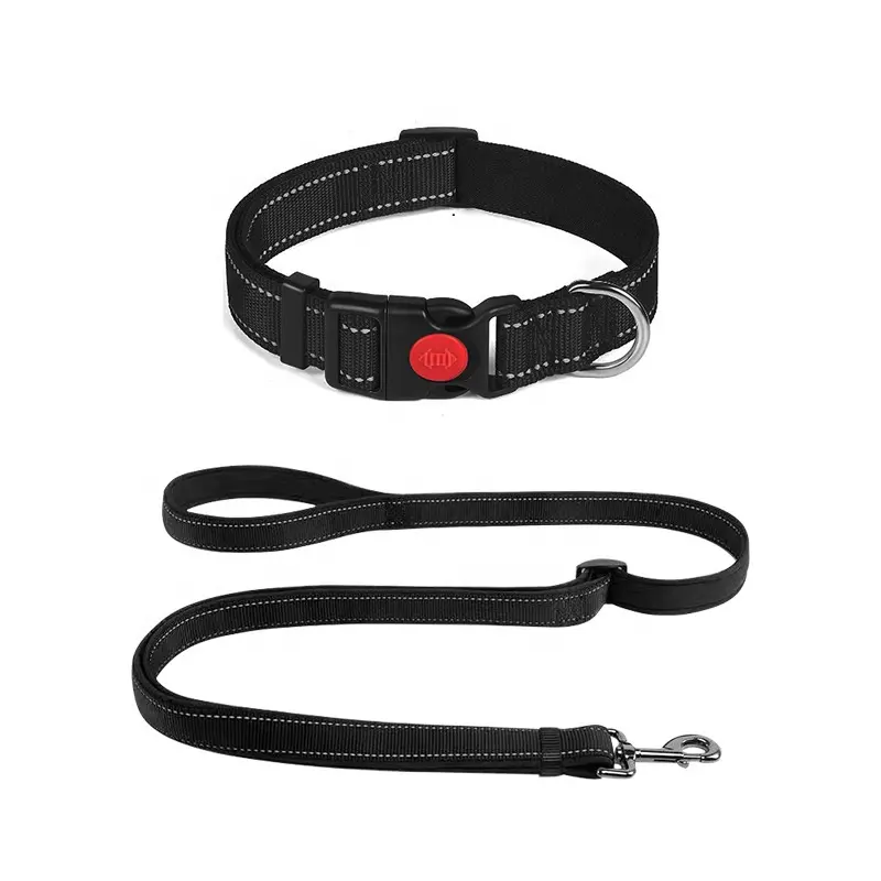 Aangepaste Veiligheid Duurzaam Sterk Ademend Verstelbare Puppy Reflecterende Nylon Hondenhalsband