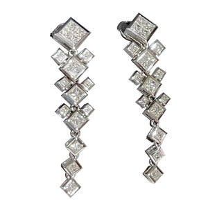 Orecchini Lunghi Quadrati alla Moda con Patchwork per Donne, Accessori per Orecchie Semplici per Uso Quotidiano, Outfit Casual e Regalo - Product Image 5