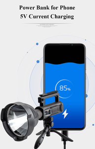 Ngoài trời không thấm nước tìm kiếm săn bắn cầm tay Loại-C có thể sạc lại P50 LED Spotlight searchlights rộng Chùm 1000 + Đèn Pin 75 - Product Image 3