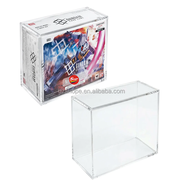 SHP 100% Eco-friendly Luxury UV Resistance Acrylic Handmade Gundam Enhancement Box Acrylic case 6MM Clear Acrylic Display