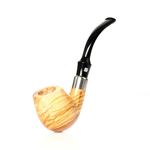 Muxiang Olive Wood Pipe Straight Type Portable Tobacco Pipe For Men 9mm Smoking Accessory - Product Image 5