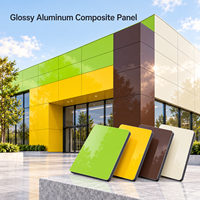 Panneau composite en aluminium brillant argenté enduit de PE de 3 mm, 4x8 pieds, pour revêtement de plafond