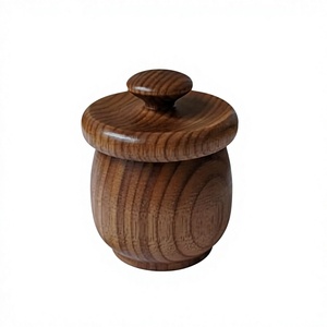 Handmade Wooden <b>Storage</b> <b>Jar</b> Airtight Lid Natural Wood Container <b>for</b> <b>Kitchen</b> <b>Storage</b> 250mL Capacity Classic Design Eco-Friendly - Product Image 3