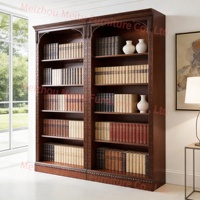 Étagère de rangement à 5 niveaux en bois de cerisier, 72 pouces de large, lot de 2, unité autoportante, bibliothèque ouverte en bois massif traditionnel pour la maison, le bureau, le salon