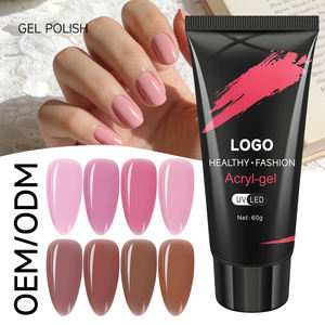 Nuevo Gel Acrílico UV LED Rosa de 30g 60g para Extensión de Uñas, Gel de Uñas Poly para Salón, Venta al Por Mayor, Marca Privada OEM - Product Image 1
