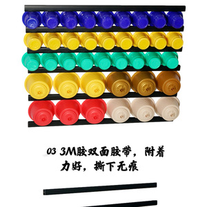 Support de rangement pour dosettes de café, fixation murale magnétique, gain de place, pas de perçage nécessaire, options de couleurs noir, blanc, rouge, style simple - Product Image 3