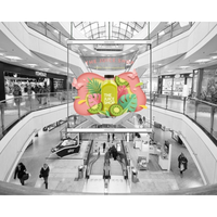 Écran LED transparent pour fenêtre en verre intérieure, écran LED transparent pour la publicité, écran LED transparent pour les magasins de détail