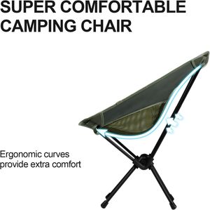 Silla Plegable Portátil Ligera y Compacta DORMUND FC-527S, de Acero y Malla, para Camping, Playa y Exteriores, Diseño Moderno - Product Image 6