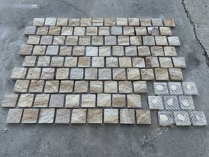 Outdoor Slate <strong>on</strong> <strong>Mesh</strong> Paving Cobbles <strong>Stone</strong> Patio Granite Garden Driveway Pavers Solid Black Granite Tiles Paving <strong>Stone</strong> - Product Image 4