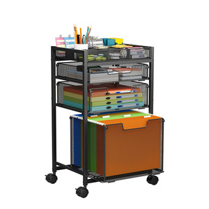 Carrito <span class=keywords><strong>de</strong></span> soporte <span class=keywords><strong>de</strong></span> almacenamiento con divisores, estante <span class=keywords><strong>de</strong></span> almacenamiento <span class=keywords><strong>de</strong></span> carpetas <span class=keywords><strong>de</strong></span> montaje rápido, carritos multifuncionales <span class=keywords><strong>de</strong></span> Metal para oficina, archivos <span class=keywords><strong>de</strong></span> libros y revistas - Product Image 4