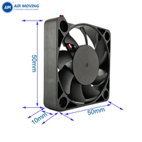 Kipas Buang Aksial DC Brushless Kecepatan Tinggi AM5010M24B9 50*50*10mm 12V/24V Listrik Rendah Kebisingan untuk Penggunaan Industri dengan Baling-Baling Plastik