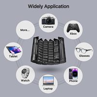 Jeu de tournevis de précision en acier pour roulements AXTH 128-en-1 |   Kit d'outils de réparation magnétique miniature pour l'électronique informatique, vente en gros