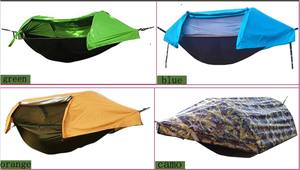 Tente de camping légère pour 1-2 personnes avec moustiquaire en tissu durable, <span class=keywords><strong>lit</strong></span> de randonnée avec sangle d'arbre - Product Image 6