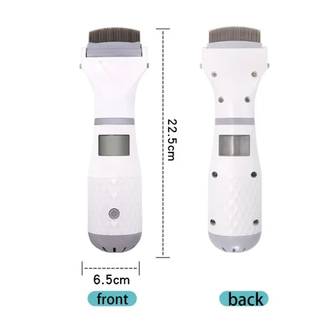 Multifunktionale Haustier-Elektro-Flöhen-Kamm Sicherheits-Läusenabweisungsmittel Haarreiniger Hundeläschen-Kamm Lücken-Entferner EU-Stecker Haustierzubehör