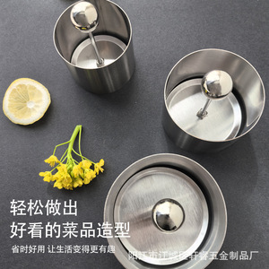 Moule à platine alimentaire rond en acier inoxydable avec base de pressage pour desserts, gâteaux, galettes de viande, pâte de taro, mousse - Product Image 2
