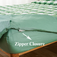 Couette matelassée à motif à carreaux, impression personnalisée, garnissage doux, taies d'oreiller, drap-housse, fermeture éclair, pour camping-car et caravane, en coton OPP