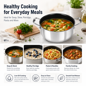 Olla para Sopa Tipo Buffet de 3QT/5QT, Acero Inoxidable G8, Cerámica <span class=keywords><strong>Antiadherente</strong></span> con Superficie de Micro Puntos - Product Image 4
