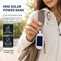 Batterie externe portable mini 2000 mAh Type-C, chargeur solaire sans fil, batterie de secours OEM/ODM, cadeau direct usine pour smartphone et montre