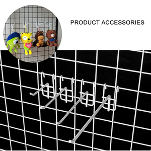 Kainice Tùy Chỉnh Đôi Mặt Freestanding Dây Gridwall Hiển Thị Giá Kim Loại Lưới Thép Lưới Bán Lẻ Kệ Trưng Bày - Product Image 6