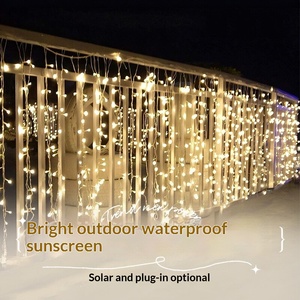 Guirlande lumineuse <span class=keywords><strong>solaire</strong></span> LED de Noël pour extérieur, IP44, étanche, en forme de glaçons, pour jardin/cour/balcon, décoration de rue - Product Image 5